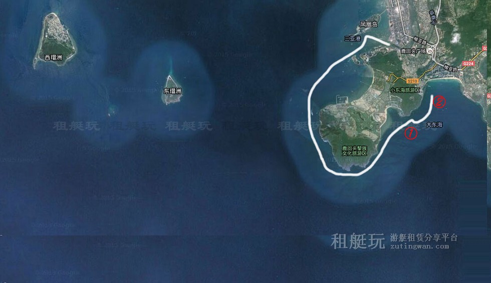 三亞旅游游艇租賃 三亞港-大東海-小東海航線 三亞旅游游艇租賃 三亞港-大東海-小東海航線